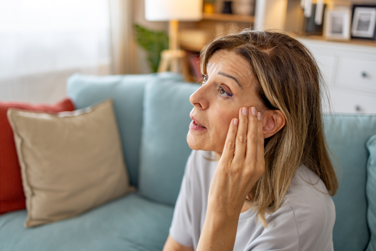 Person experiencing tinnitus