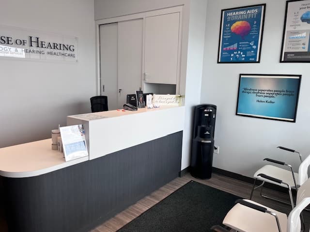 Reception area at Sense of Hearing Mississauga Central
