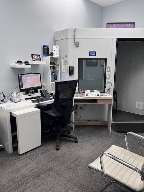 Audiology assessment room at Sense of Hearing Mississauga Central