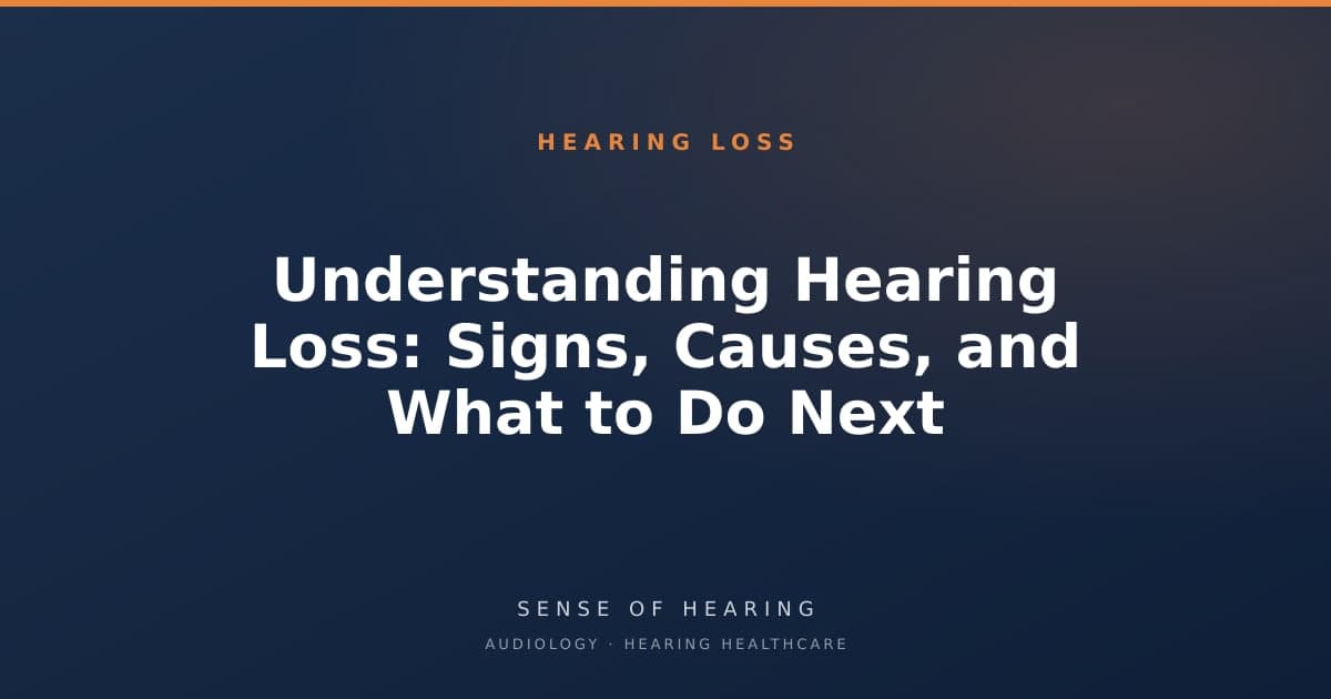 Understanding Hearing Loss: Signs, Causes, and What to Do Next